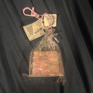 Claire's Pink Glitter Keychain Pouch